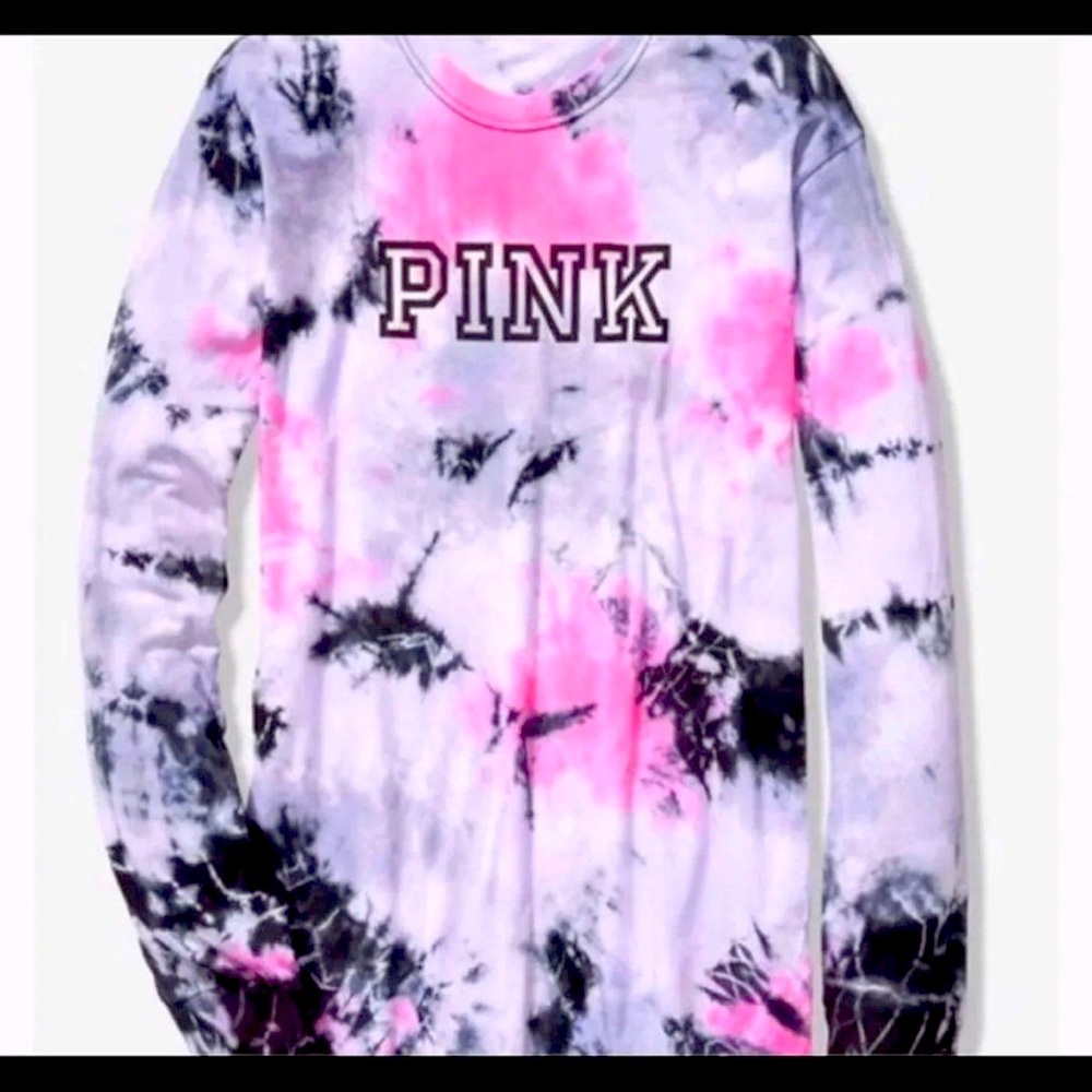 Victoria Secret PINK long sleeve tie dye shirt